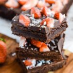 Paleo Double Chocolate Strawberry Coconut Brownie Recipe | ahealthylifeforme.com