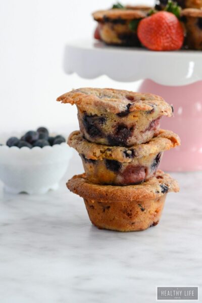 Mixed Berry Breakfast Muffins gluten free and dairy free recipe | ahealthylifeforme.com