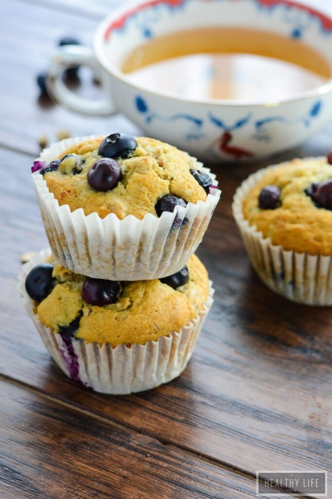 Blueberry Granola Breakfast Muffins Gluten Free Dairy Free Recipe | ahealthylifeforme.com
