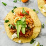 Gluten Free Chicken Tostados easy dinner idea ready in 10 minutes | ahealthylifeforme.com