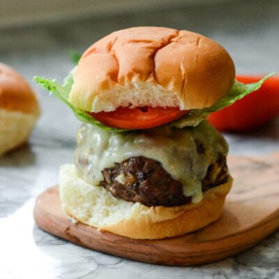 Mushroom Beef Burger Gluten Free Recipe | ahealthylifeforme.com