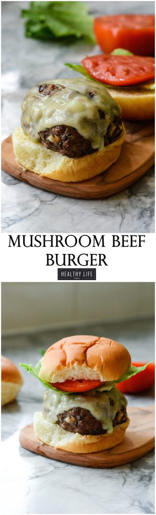 These Mushroom Beef Burgers are moist and flavorful cooked up on the grill and ready in under 30 minutes | ahealthylifeforme.com
