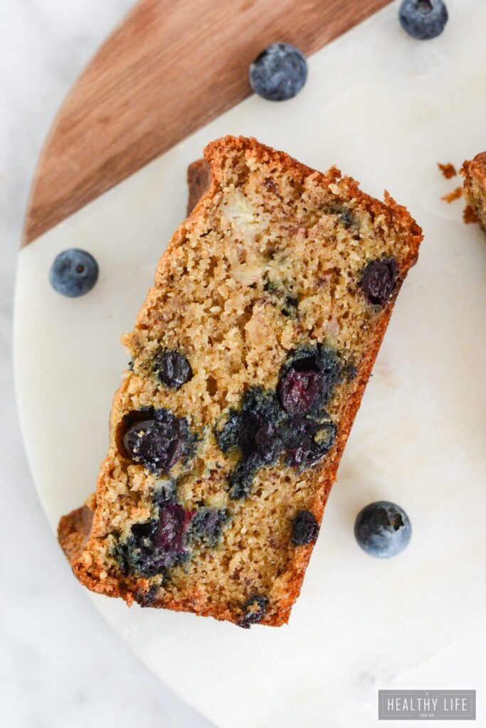 Gluten Free Banana Blueberry Bread is the perfect combination of two terrific fruits to give you a great tasting substantial bread, that is perfect in the morning with coffee or an afternoon snack | ahealthylifeforme.com