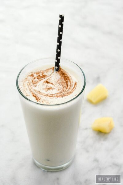 Pineapple Protein Smoothie High Protein Gluten Free Recipe | ahealthylifeforme.com
