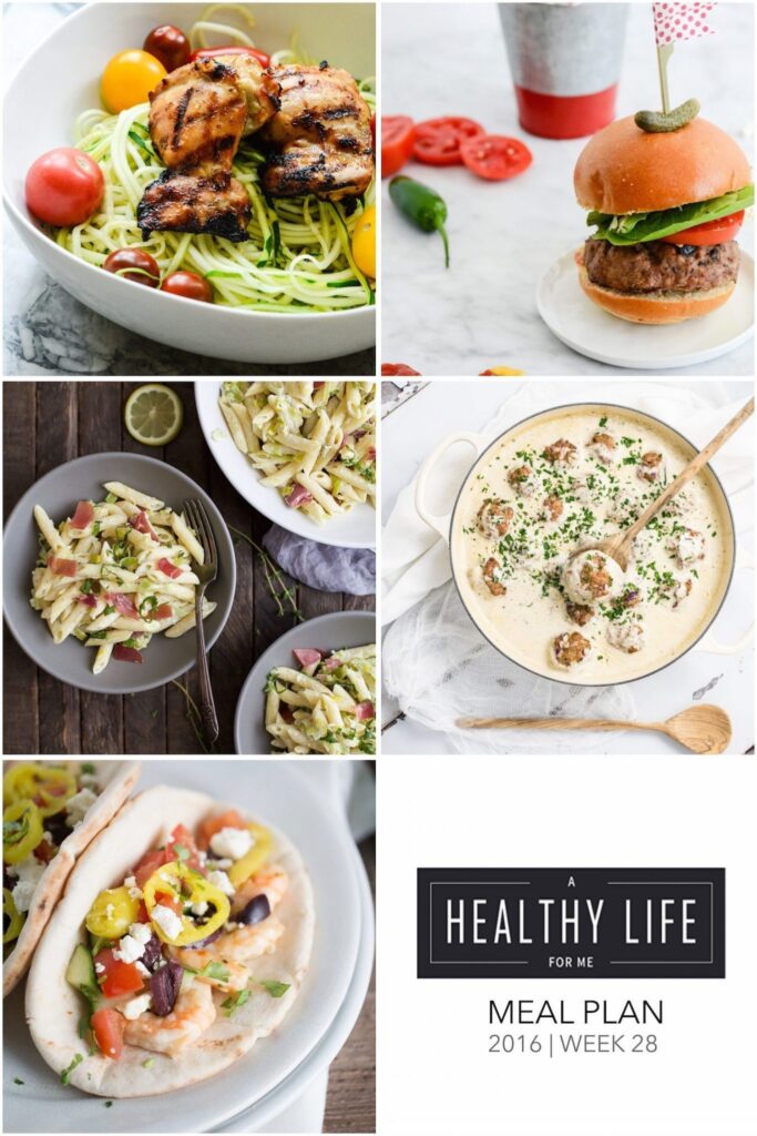 Healthy Weekly Meal Plan | ahealthylifeforme.com