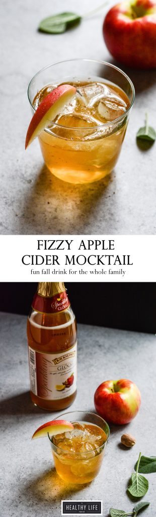 Fizzy Apple Cider Mocktail Recipe | ahealthylifeforme.com