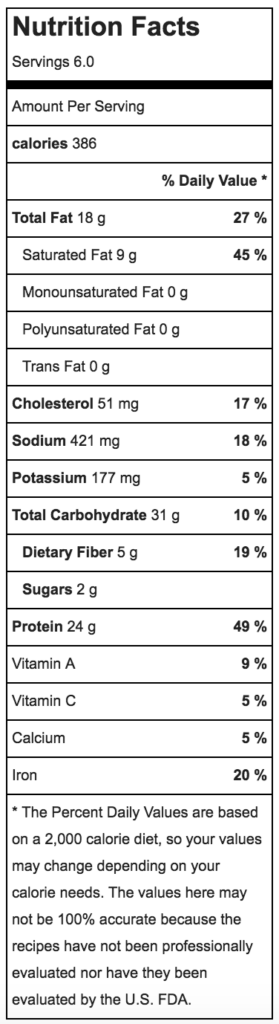 Nutritional Information for Farro Beef Mushroom Asparagus Recipe | ahealthylifeforme.com