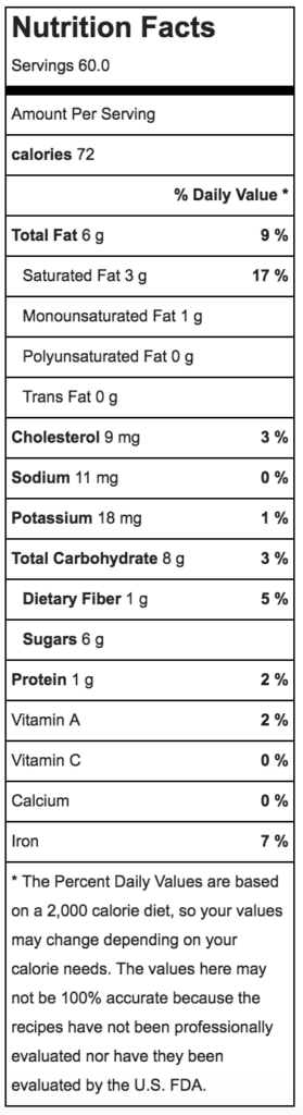 Gluten Free Chocolate Mint Candy Cane Cookie Nutritional Information | ahealthylifeforme.com 