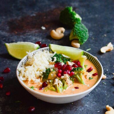 Healthy Weeknight Dinner Recipe Paleo Thai Broccoli Chicken Curry | ahealthylifeforme.com