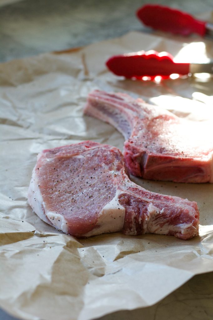 Perfect Valentine's Dinner for Two Pork Chops with Fig Sauce