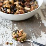 Spoonful of healthy trail mix