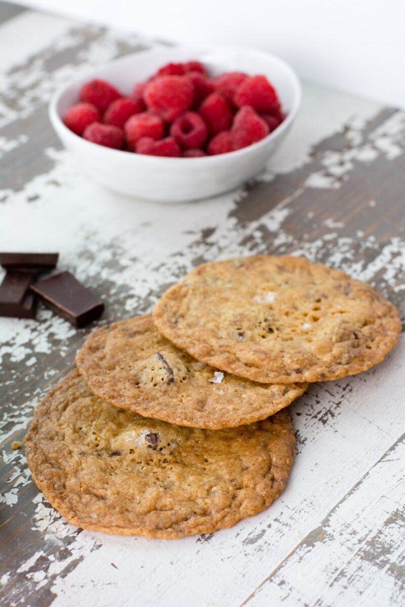Thin and Crispy Chocolate Chip Cookies A Healthy Life For Me